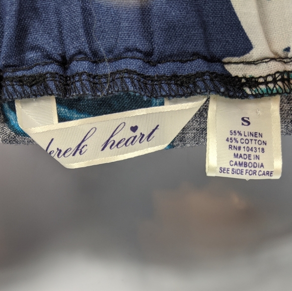 Derek Heart Purple Blue Strapless Dress Linen Belt - Picture 5 of 6